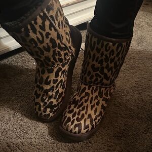 Leopard Print Women's Boots